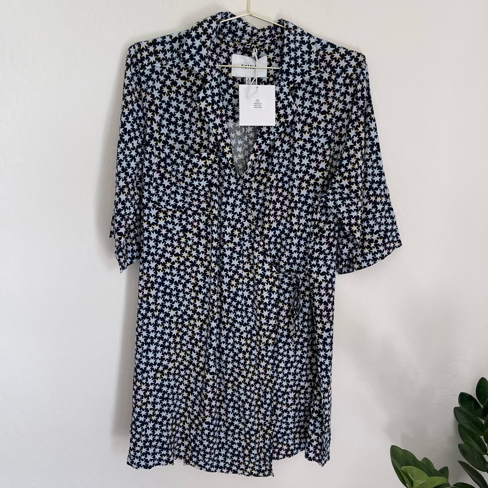 PISTOLA Fiona Relaxed Fit Shirt Dress With Star Print Size Small NWT